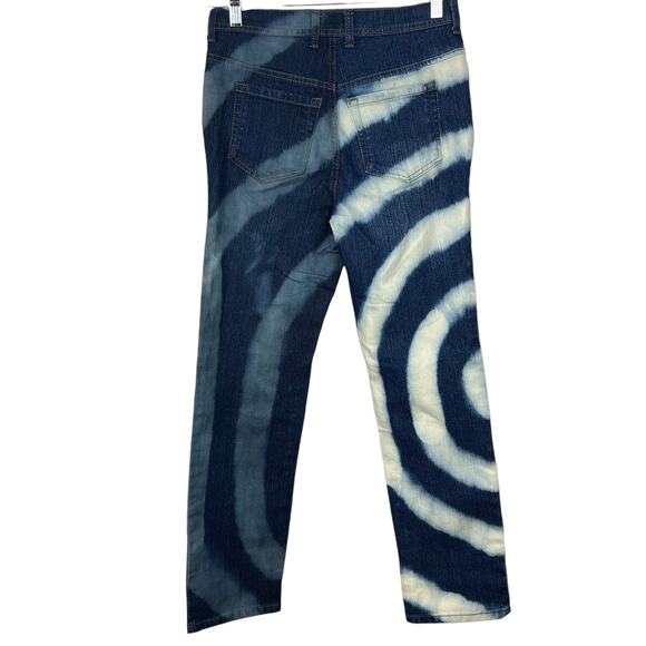 STYLE & Co. DENIM Women’s Bleached Tie Dyed Jeans  2P  60s punk grunge hippie - Picture 3 of 8
